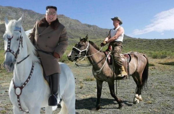 <br />
							Ким Чен Ын прокатился на коне и стал героем фотожаб (23 фото)
<p>					